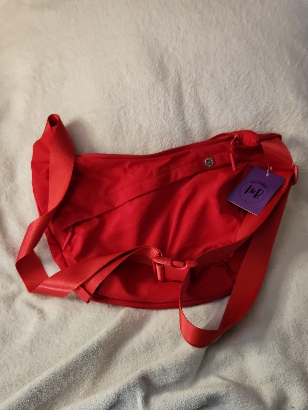 NWT Iris & Rainbow Red Sling Bag